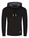 DENIMFY Hoodie Herren Regular Fit DFBenno Kapuzenpullover Pullover Schwarz L, Größe:L, Farben:Black (64000)