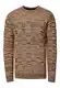 Rusty Neal Herren Pullover Schwerer Grobstrickpullover mit Rundhals-Ausschnitt im Streetwear Kontrast Block-Design S - 3XL 438, Farbe:Camel, Größe S-3XL:XXL