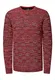 Rusty Neal Herren Pullover Schwerer Grobstrickpullover mit Rundhals-Ausschnitt im Streetwear Kontrast Block-Design S - 3XL 438, Farbe:Rot, Größe S-3XL:L