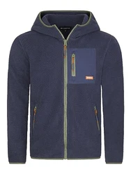 riverso Herren Kapuzenjacke RIVHenning Regular Fit Hoodie Jacke Reißverschluss Fleecejacke Blau/Navy