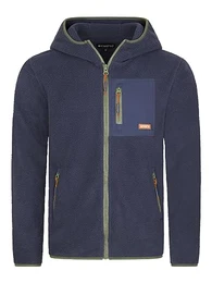 Herren Kapuzenjacke RIVHenning Regular Fit Hoodie Jacke Reißverschluss Fleece Jacke Sweatjacke Kapuzenjacke Kapuze Fleecejacke Blau M, Größe:M, Farbe:Navy