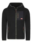 riverso Herren Kapuzenjacke RIVHenning Regular Fit Hoodie Jacke Reißverschluss Fleecejacke Schwarz