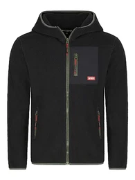 Herren Kapuzenjacke RIVHenning Regular Fit Hoodie Jacke Reißverschluss Fleece Jacke Sweatjacke Kapuzenjacke Kapuze Fleecejacke Schwarz S, Größe:S, Farbe:Black