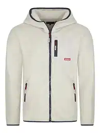 Herren Kapuzenjacke RIVHenning Regular Fit Hoodie Jacke Reißverschluss Fleece Jacke Sweatjacke Kapuzenjacke Kapuze Fleecejacke Beige M, Größe:M, Farbe:Birch Beige