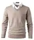 Harbrosrce Herren Strick Pullover V Ausschnitt Strickpullover Feinstrick Mock Hemdkragen Strickwaren Lange Ärme Gestrickt Strickjacke Sweatshirt Pulli