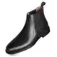 RITIZEN Chelsea-Stiefel für Herren, echtes Leder, zum Reinschlüpfen, Schwarz, 41 EU