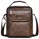 A-QMZL Umhängetasche Herren Schultertasch Crossbody PU Lede Herrentasche Vintage Umhängetaschen Handytasche Messenger Bag Umhängen Tasche Man Bag (Dunkelbraun)