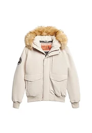 Herren Everest Hooded Puffer Bomber Jacke, grau (Chateau Grey), Small