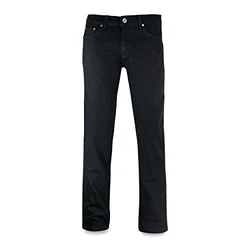 JEEL Herren-Jeans Regular Fit Straight Cut Basic Washed Schwarz