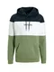 ONLY & SONS Herren Hoodie Weicher Colorblock Kapuzenpullover Design Sweater, Farben:Blau-2, Größe Pullover:M