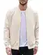 COOFANDY Herren-Bomberjacke aus Baumwolle, leichte Fliegerjacken, lässige Softshell-Jacke, Beige, M