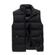 Generisch Weste, Herren Outdoor Wasserdichte Softshell Ärmellose Jacke Mit Reißverschluss Taschen Steppweste Fleece Weste Kapuze Männer Winter Ärmellos Westen Arbeit (M, Black)