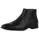 VAN HILL Klassische Herren Boots Elegante Leder-Optik Business Stiefeletten Basic Blockabsatz Schuhe Kurzschaft-Stiefel 126700 Schwarz 41