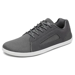 Barfußschuhe Luck Ⅰ- Barfussschuhe Herren Barfuss Schuhe Damen Fitnessschuhe Zehenschuhe Freizeitschuhe Leicht Barfusslaufschuhe Indoor Barefoot Shoes mit Wide Toe Box DuckStride Grau,Gr.42
