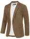PJ PAUL JONES Herren Modern Freizeit Jackett Anzugjacke Regular Fit Jersey Blazer für Business (Braun, M)