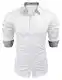 COOFANDY Hemd Herren Regular Fit Langarm Freizeithemd Herrenhemd Freizeithemd Business Hemden Weiß M