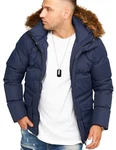 behype. Herren Jacke Parka Winterjacke J10 Navy