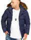 behype. Herren warme Jacke mit Kapuze Parka Winterjacke J10-Navy-S