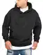 behype. Herren Oversize Hoodie Kapuzenpullover Sweatshirt H10 Schwarz_L