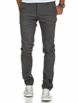 REPUBLIX Herren Regular Slim Stretch Chino Hose Fit R7009 Dunkelgrau