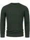 Indicode Herren INBellin Pullover mit Rundhals-Ausschnitt   Herrenpullover Pulli Strickpullover für Männer Army S