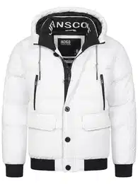 Herren INPaulix Steppjacke mit Kapuze Herrenjacke Winterjacke Freizeitjacke Männer Offwhite M