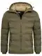 Indicode Herren Nemos Steppjacke mit Kapuze   Herrenjacke Winterjacke Freizeitjacke Männer Army M