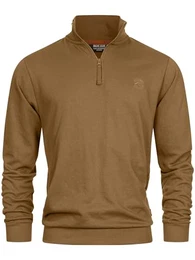 Herren INBrandt Sweatshirt mit Stehkragen Herrenpullover Pulli Sweater Pullover Männer Otter M