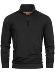 Indicode Herren INBrandt Sweatshirt mit Stehkragen Schwarz