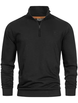 Indicode Herren INBrandt Sweatshirt mit Stehkragen