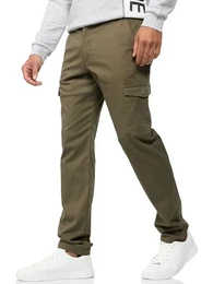 Herren INWalmie Cargohose aus 98% Baumwolle mit 6 Taschen Freizeithose für Männer Army 32/32