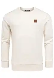 Herren Basic College Sweatjacke Pullover Hoodie Sweatshirt 4070 Beige M