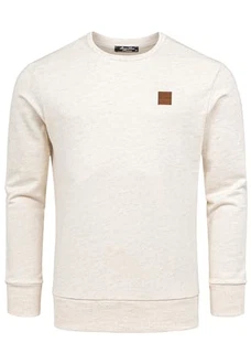 Amaci&Sons Herren Basic College Sweatjacke Pullover Hoodie Sweatshirt (4070) Beige