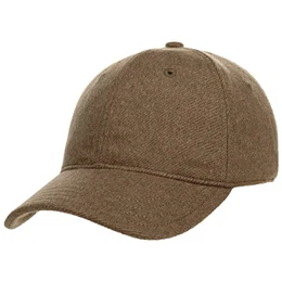 Classic Uni Kaschmircap - Kappe aus Wolle - Sportive Eleganz - Baseballcap mit Strapback-Verschluss - Herbst/Winter - Unisex Hellbraun One Size
