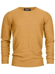 Herren Loakim Klassischer Strickpullover meliert mit Rundhalsausschnitt Pullover Herrenpullover Pulli für Herren Knit Crew Neck Inca XL
