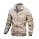 EMATOP Jacke Herren Leichte Langarm Bomberjacke Lässige Einfarbig Sportjacke Mode Revers Fliegerjacke Herbst Winter Softshelljacke Wasserdicht Übergangsjacke mit Taschen Wintermantel Outwear