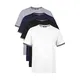 COMEOR T Shirt Herren Kurzarm Elegant Baumwolle Sport Männer Rundhals 2-3-4 Pack, Stylischer Streifen am Ärmel,4 Farben
