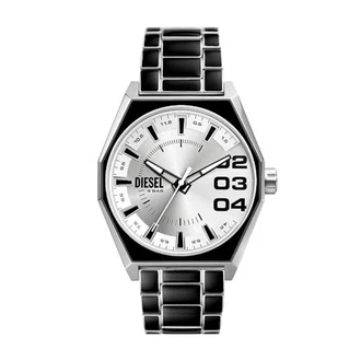 Diesel Herrenuhr Scraper Quarz-/3-Zeigerwerk (DZ2195) schwarz/silberfarben (DZ2195) Diesel Herrenuhr Scraper Quarz-/3-Zeigerwerk (DZ2195) schwarz/silberfarben (DZ2195)