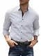 Elegancity Kariertes Hemd Herren Langarm Trachtenhemd Oktoberfest Freizeithemd Karohemden Herrenhemden mit 100% Baumwolle Kent-Kragen Schwarz, M
