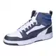 PUMA Unisex Rebound V6 Turnschuhe, Puma White Galactic Gray Clyde Royal, 45 EU