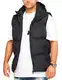 behype. Herren warme Weste mit Kapuze Steppweste Puffer-Weste J17-Schwarz-M