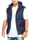 behype. Herren warme Weste mit Kapuze Steppweste Puffer-Weste J17-Navy-M
