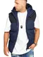 behype. Herren warme Weste mit Kapuze Steppweste Puffer-Weste J17-Panel-Navy-S