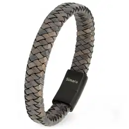Lederarmband für Frauen & Männer, Echtleder-Armband mit Edelstahl Hakenverschluss, Premium-Qualität Made in Germany