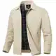 TBMPOY Leichte Herren-Jacke, lässiger Windbreaker, stilvoll, leicht, Herbst, Frühling, Golf, Arbeitskleid, Business, Hellkhaki, M