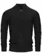 Indicode Herren INWestmoon Strickjacke mit Stehkragen   Fein-Strick Cardigan aus 100% Baumwolle Black M