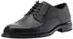 Tommy Hilfiger Herren Derby Schuh Leather Shoe aus Leder, Schwarz (Black), 41