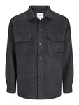 Jack & Jones Langarmshirt Hemd schwarzmeliert Jack & Jones Langarmshirt Hemd schwarzmeliert