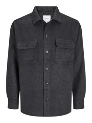 Jack & Jones Langarmshirt Hemd schwarzmeliert