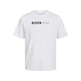 Herren JJECORP Logo Tee Play SS O-Neck NOOS, White/Print:play 5, M